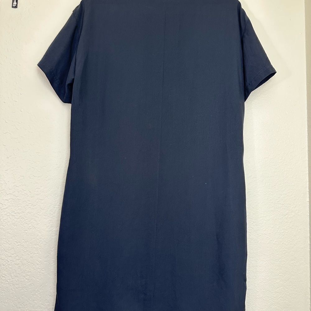 Vince Rib Trim Shift T-Shirt Dress in Black Size XS - Picture 12 of 14